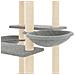 Albero Per Gatti Con Tiragraffi In Sisal Grigio Chiaro 133 Cm - Foto miniatura 5