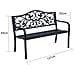 Panchina da Giardino IRGA con Gambe in Acciaio e Schienale in Ghisa, Colore Nero - Foto miniatura 3