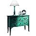 Cassettiera 2 Cassetti Legno Verde Shabby Chic 92x44x79 - Foto miniatura 1
