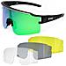 Sunthrill Set Occhiali Da Sole Sportivi Neri - Foto miniatura 1