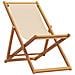 Sedie Da Spiaggia Pieghevoli 2 Pz Beige In Tessuto E Legno - Foto miniatura 3