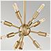 Lampadario Industrial Nordico Aros Acciaio Nero Ottone 12 Luci E14 - Foto miniatura 4