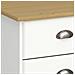 Lorca Comodino Con 2 Cassetti In Mdf Bianco E Natura - Foto miniatura 3