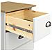 Lorca Comodino Con 2 Cassetti In Mdf Bianco E Natura - Foto miniatura 4