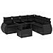 Set Divani Da Giardino Con Cuscini 7pz Nero Polyrattan - Foto miniatura 1