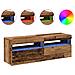 Mobili Porta TV con LED 2 pz Legno Antico in Legno Multistrato - Foto miniatura 1