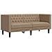 Poltrona Chesterfield A 2 Posti Cappuccino In Similpelle - Foto miniatura 2