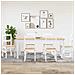 Set Da Pranzo 7 Pz Panama Bianco In Legno Massello Di Pino - Foto miniatura 1