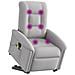 Poltrona Alzapersona Massaggi Elettrica Grigio Nuvola Tessuto - Foto miniatura 2