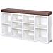 Panchina Con Scarpiera Con 10 Scomparti Bianca - Foto miniatura 1