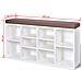 Panchina Con Scarpiera Con 10 Scomparti Bianca - Foto miniatura 4