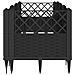 Lusso Casadino -  Fioriera Da Giardino Con Picchetti Nera 123,5x43,5x43,5 Cm Pp - Foto miniatura 3