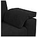 Divano Divanetto Nero 120 cm in Velluto - Foto miniatura 3