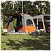 Tenda da Campeggio 4 Persone Grigio e Arancione Impermeabile - Foto miniatura 3
