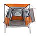 Tenda da Campeggio 4 Persone Grigio e Arancione Impermeabile - Foto miniatura 5