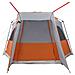 Tenda da Campeggio 4 Persone Grigio e Arancione Impermeabile - Foto miniatura 7