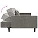 Divano Letto a 2 Posti con 2 Cuscini Grigio Chiaro in Velluto - Foto miniatura 7