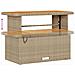 Set Divano Giardino 10 Pezzi con Cuscini Beige Polyrattan Acacia, Set Pranzo Giardino 4 Pezzi con Cuscini Beige Polyrattan Acacia - Foto miniatura 9