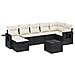 Set Divani da Giardino con Cuscini 8 pz Nero in Polyrattan - Foto miniatura 1