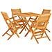 Set da Pranzo per Giardino 5 pz in Legno Massello di Teak - Foto miniatura 1