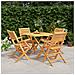 Set da Pranzo per Giardino 5 pz in Legno Massello di Teak - Foto miniatura 2