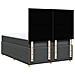 Giroletto a Molle con Materasso Grigio Scuro 160x200 cm Tessuto - Foto miniatura 6