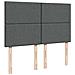 Giroletto a Molle con Materasso Grigio Scuro 160x200 cm Tessuto - Foto miniatura 7