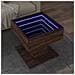 Tavolino Salotto con LED Rovere Marrone 50x50x45 cm Multistrato - Foto miniatura 2