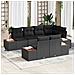 Set Divano da Giardino 7 pcs Nero 264 x 154 x 85 cm Poly Rattan - Foto miniatura 2