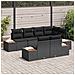 Set Divano da Giardino 7 pcs Nero 264 x 154 x 85 cm Poly Rattan - Foto miniatura 3