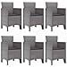 Set da Pranzo per Giardino 7 pcs Grigio chiaro Rattan Polt - Foto miniatura 4