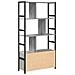 Libreria Grigio sonoma 80 x 30 x 155.5 cm Legno multistrato - Foto miniatura 8