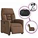 Poltrona Elettrica Reclinabile Marrone in Tessuto - Foto miniatura 9