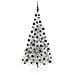 Albero di Natale artificiale con luci integrate Argento 210 cm - Foto miniatura 4