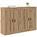 Mobile a muro 2 pcs Rovere artigianale 69,5 x 34 x 90 cm - Foto miniatura 3