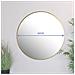 Specchio Valora 40CM con cornice dorata Specchio rotondo in metallo stile moderno - Foto miniatura 2
