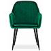 Sedia LUGO - Velluto verde con gambe nere - Foto miniatura 2