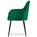 Sedia LUGO - Velluto verde con gambe nere - Foto miniatura 3