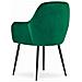 Sedia LUGO - Velluto verde con gambe nere - Foto miniatura 4