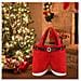 Sacchetto Regalo A Forma Di Pantaloncini Di Babbo Natale - Borsa Festiva In Tessuto Non Tessuto Per Dolci E Bottiglie Di Vino  L - Foto miniatura 3