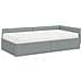 Struttura Letto Angolare con Materasso 2 pcs Grigio chiaro - Foto miniatura 4