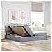 Letto con Contenitore con materasso Grigio chiaro 200 x 200 cm - Foto miniatura 4