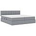 Letto con Contenitore con materasso Grigio chiaro 200 x 200 cm - Foto miniatura 5
