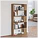 Armadio per Libri Rovere artigianale 80 x 24 x 159 cm - Foto miniatura 2