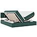 Letto con luci a strisce a LED Verde Scuro 200 x 200 cm Velluto - Foto miniatura 1