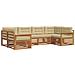 Set divani 6 pcs Naturale e Beige Legno di Acacia Massello - Foto miniatura 1