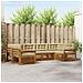 Set divani 6 pcs Naturale e Beige Legno di Acacia Massello - Foto miniatura 2