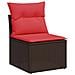 Set Divani da Giardino 10 pz con Cuscini Marrone in Polyrattan - Foto miniatura 5