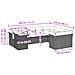 Set Divani da Giardino 10 pz con Cuscini Marrone in Polyrattan - Foto miniatura 9