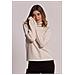 MAGLIA COLLO ALTO CON RICAMI FLOREALI - Colore: Panna - Taglia: M - Foto miniatura 1